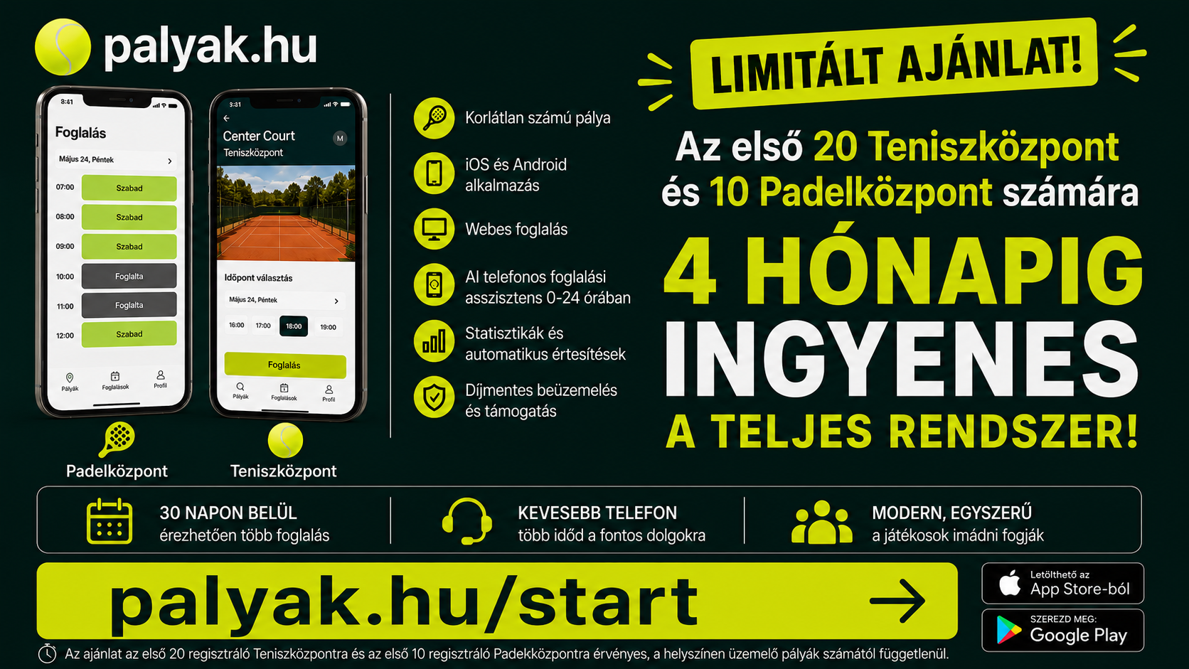 Palyak.hu limit&aacute;lt aj&aacute;nlat sportk&ouml;zpontoknak